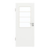 GARANT Zimmertür D354-60 Designer White Resopal mit Lichtausschnitt LA-6 Sprosse SP10