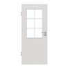 GARANT Zimmertür 0160-60 Silver Grey CePaL mit Lichtausschnitt LA-6 Sprosse SP4
