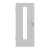 HÖRMANN Innentür Groove 13 Grau RAL 7035 Lack DesignLine mit Lichtausschnitt LA 24 mittig
