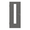 HÖRMANN Innentür Groove 14 Staubgrau RAL 7037 Lack DesignLine mit Lichtausschnitt LA 24 mittig