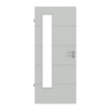 HÖRMANN Innentür Groove 15 Grau RAL 7035 Lack DesignLine mit Lichtausschnitt LA 24 bandseitig