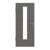 HÖRMANN Innentür Groove 15 Staubgrau RAL 7037 Lack DesignLine mit Lichtausschnitt LA 24 mittig