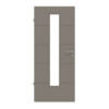 HÖRMANN Innentür Groove 15 Taupe RAL 7048 Lack DesignLine mit Lichtausschnitt LA 24 mittig