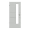 HÖRMANN Innentür Groove 15 Grau RAL 7035 Lack DesignLine mit Lichtausschnitt LA 24 schlossseitig