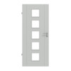 HÖRMANN Innentür Groove 16 Grau RAL 7035 Lack DesignLine mit Lichtausschnitt LA 5