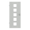 HÖRMANN Innentür Groove 20 Grau RAL 7035 Lack DesignLine mit Lichtausschnitt LA 5