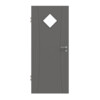 HÖRMANN Innentür Groove 20 Staubgrau RAL 7037 Lack DesignLine mit Lichtausschnitt LA 6 Raute