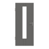 HÖRMANN Innentür Groove 23 Staubgrau RAL 7037 Lack DesignLine mit Lichtausschnitt LA 24 mittig