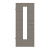 HÖRMANN Innentür Groove 27 Taupe RAL 7048 Lack DesignLine mit Lichtausschnitt LA 24 mittig