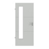 HÖRMANN Innentür Groove 31 Grau RAL 7035 Lack DesignLine mit Lichtausschnitt LA 24 bandseitig