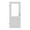 JELD-WEN Innentür Shape 2F/3F Nickelgrau ähnl. RAL 7047 ExpertLack mit Lichtausschnitt LA-1G