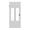 JELD-WEN Innentür Shape 4FS Nickelgrau ähnl. RAL 7047 ExpertLack mit Lichtausschnitt LA-2G