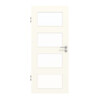 GARANT Objektinnentür 0105-60 Pearl White CePaL mit Lichtausschnitt LA-11