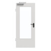 GARANT Rauchschutztür 0160-60 Silver Grey CePaL mit Lichtausschnitt LA-DIN