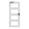 GARANT Rauchschutztür 0160-60 Silver Grey CePaL mit Lichtausschnitt LA-11