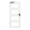 GARANT Rauchschutztür D354-60 Designer White Resopal mit Lichtausschnitt LA-11