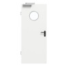 GARANT Rauchschutztür D354-60 Designer White Resopal mit Lichtausschnitt LA-12