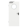 GARANT Rauchschutztür D354-60 Designer White Resopal mit Lichtausschnitt LA-13