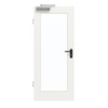 GARANT Rauchschutztür D354-60 Designer White Resopal mit Lichtausschnitt LA-2