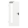 GARANT Rauchschutztür D354-60 Designer White Resopal mit Lichtausschnitt LA-4 bandseitig