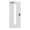 GARANT Rauchschutztür 0160-60 Silver Grey CePaL mit Lichtausschnitt LA-4 mittig