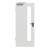 GARANT Rauchschutztür 0160-60 Silver Grey CePaL mit Lichtausschnitt LA-4 schlossseitig