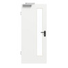 GARANT Rauchschutztür D354-60 Designer White Resopal mit Lichtausschnitt LA-4 schlossseitig