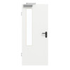 GARANT Rauchschutztür D354-60 Designer White Resopal mit Lichtausschnitt LA-5 bandseitig