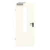 GARANT Rauchschutztür 0105-60 Pearl White CePaL mit Lichtausschnitt LA-5 mittig