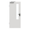 GARANT Rauchschutztür 0160-60 Silver Grey CePaL mit Lichtausschnitt LA-5 schlossseitig