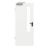 GARANT Rauchschutztür D354-60 Designer White Resopal mit Lichtausschnitt LA-5 schlossseitig