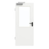 GARANT Rauchschutztür D354-60 Designer White Resopal mit Lichtausschnitt LA-6