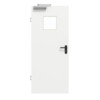GARANT Rauchschutztür D354-60 Designer White Resopal mit Lichtausschnitt LA-7