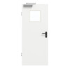GARANT Rauchschutztür D354-60 Designer White Resopal mit Lichtausschnitt LA-8