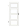 GARANT Schallschutztür D354-60 Designer White Resopal mit Lichtausschnitt LA-11
