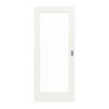 Schiebetür Coso Basic Weißlack RAL 9016 10 mit Lichtausschnitt LA-01