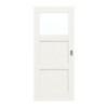 Schiebetür Coso Basic Weißlack RAL 9016 35 mit Lichtausschnitt LA-01