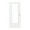 GARANT Schiebetür D354-60 Designer White Resopal mit Lichtausschnitt LA-DIN