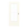 GARANT Schiebetür 0105-60 Pearl White CePaL mit Lichtausschnitt LA-DIN Sprosse SP0
