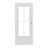 GARANT Schiebetür 0160-60 Silver Grey CePaL mit Lichtausschnitt LA-DIN Sprosse SP0