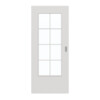 GARANT Schiebetür 0160-60 Silver Grey CePaL mit Lichtausschnitt LA-DIN Sprosse SP1
