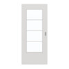 GARANT Schiebetür 0160-60 Silver Grey CePaL mit Lichtausschnitt LA-DIN Sprosse SP10