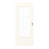 GARANT Schiebetür 0105-60 Pearl White CePaL mit Lichtausschnitt LA-DIN Sprosse SP2