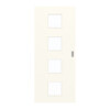 GARANT Schiebetür 0105-60 Pearl White CePaL mit Lichtausschnitt LA-10