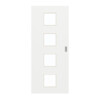 GARANT Schiebetür D354-60 Designer White Resopal mit Lichtausschnitt LA-10