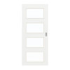 GARANT Schiebetür D354-60 Designer White Resopal mit Lichtausschnitt LA-11