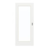 GARANT Schiebetür D354-60 Designer White Resopal mit Lichtausschnitt LA-2