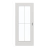 GARANT Schiebetür 0160-60 Silver Grey CePaL mit Lichtausschnitt LA-2 Sprosse SP0