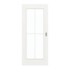 GARANT Schiebetür D354-60 Designer White Resopal mit Lichtausschnitt LA-2 Sprosse SP0