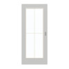 GARANT Schiebetür D92-60 Dove Grey Resopal mit Lichtausschnitt LA-2 Sprosse SP0